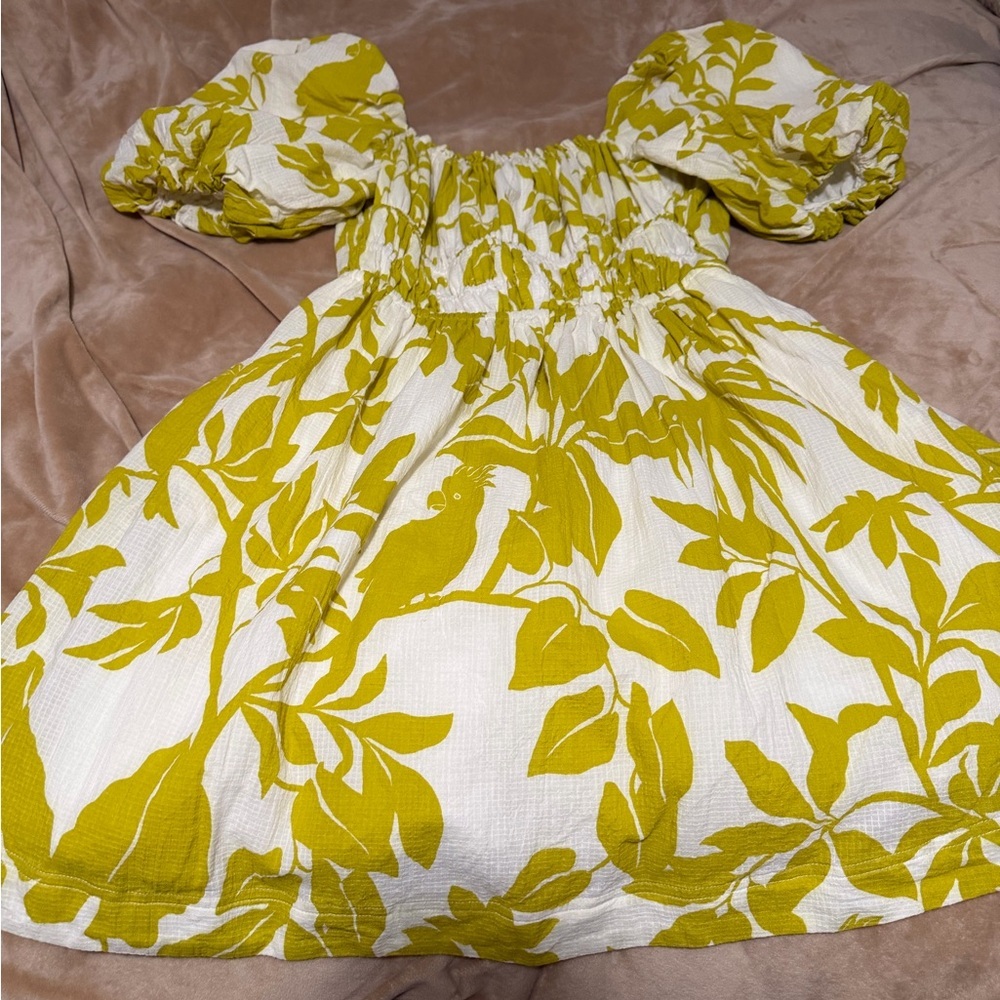 Anthropologie Maeve Feliciana Floral Puff Sleeve Mini Dress Women’s Small - Picture 4 of 10